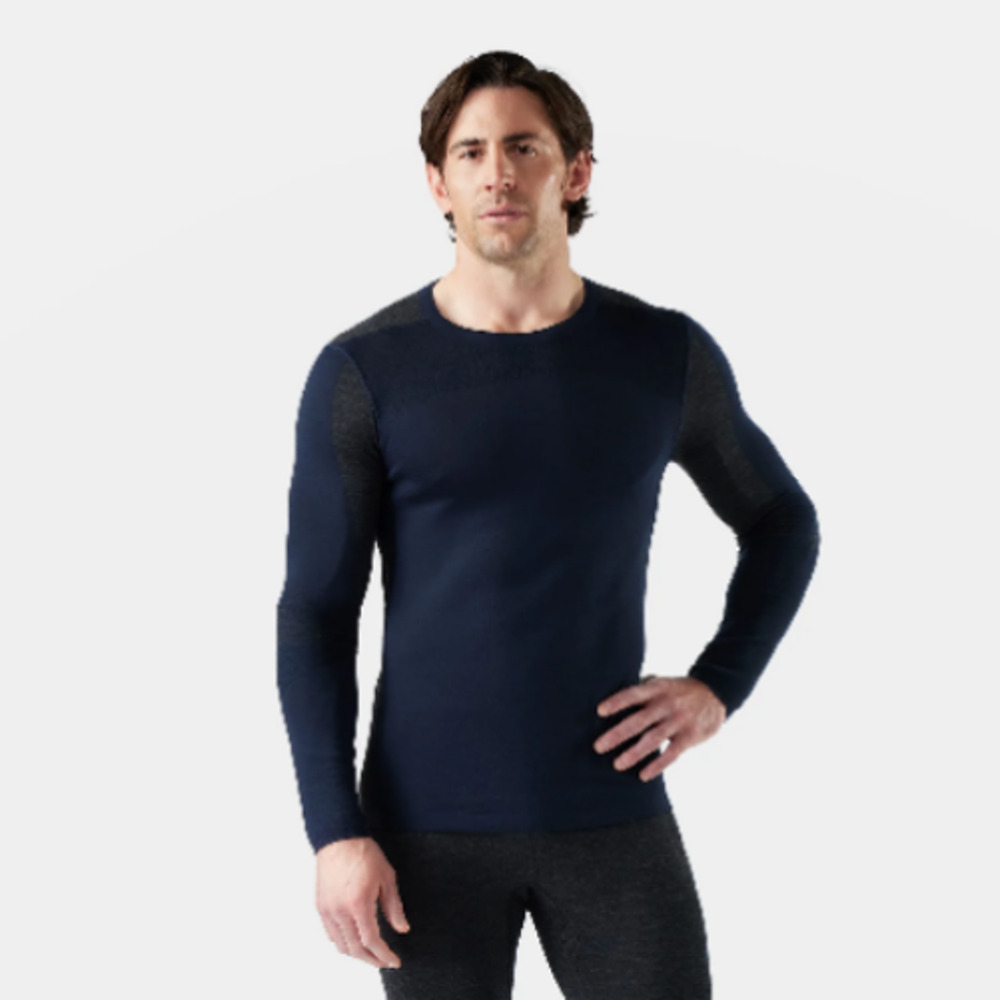 SmartWool Men's Size Large Intraknit Thermal Merino Base Layer Navy Blue Shirt